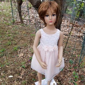 Sweet Heart Rose Size 4T Nude Lace Formal Dress